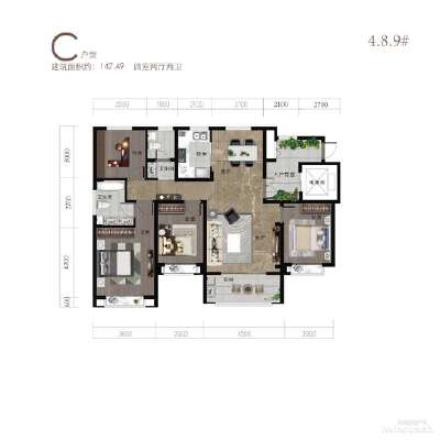 岀售，翰林名苑一期洋房147m²，115万，满二无高税，四室两厅两卫