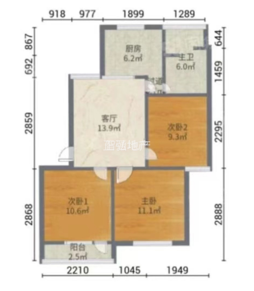 二实小正对面 这栋楼位置好 2楼 精装修 纯三室 65万拎包入住 二手房