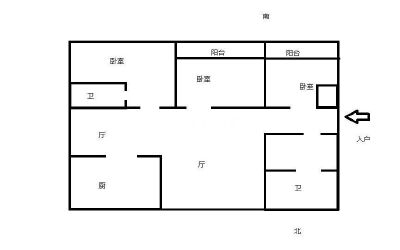 赢中英 精装修 三室 一楼 128平