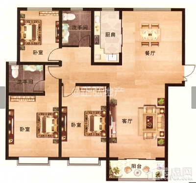 望族公馆173平77万，大平层带车储.三室两厅两卫